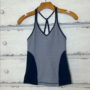 Lululemon Power Y Tank Strappy Back Built-In Bra Blue Size 2